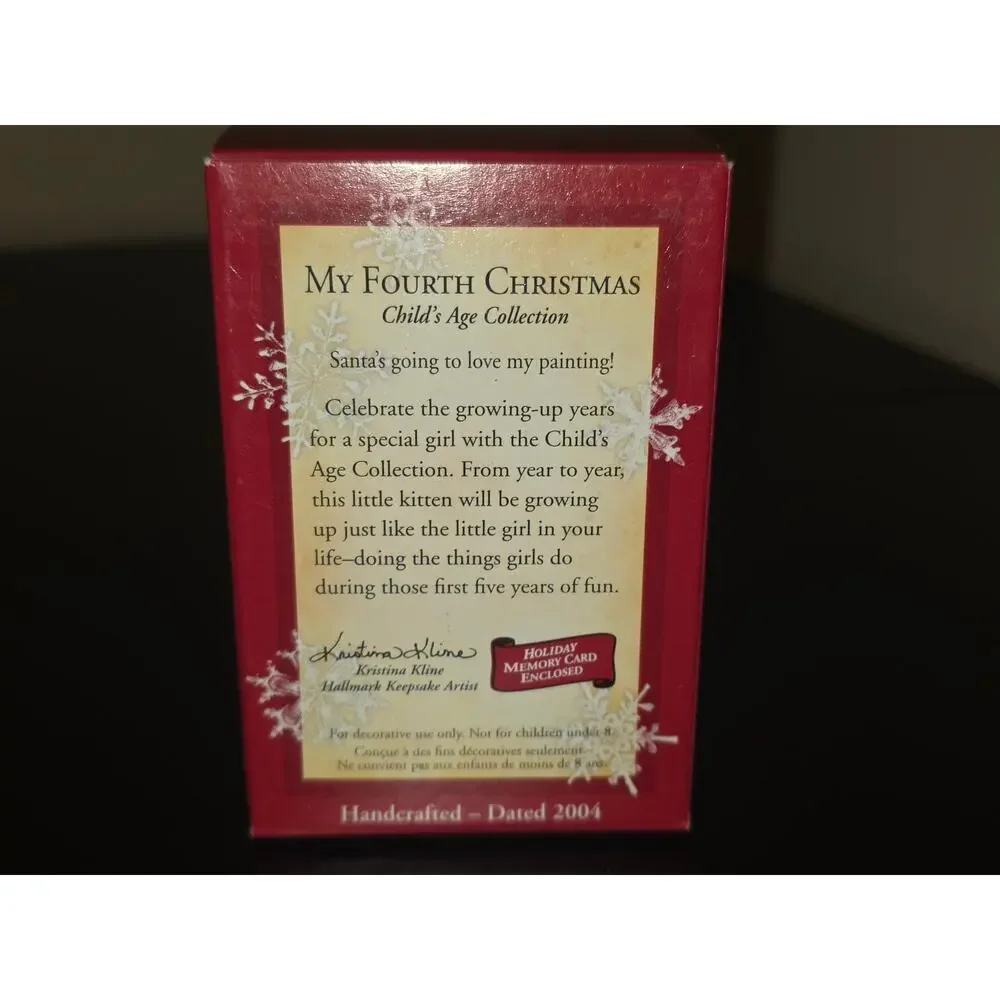 Vintage 2004 Hallmark Ornament “My Fourth Christmas” Childs Age Collection C130s